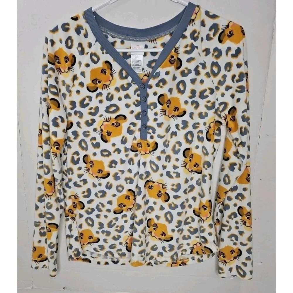 Disney The Lion King Simba 2 Pc Pajama Set Womens Sz XS White‎ Soft Fleece Sleep - Picture 3 of 16